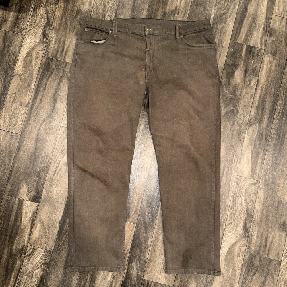 LL Bean BeanFlex Standard Fit Outdoor Denim Jeans Men's 44x30 Brown Casual Style